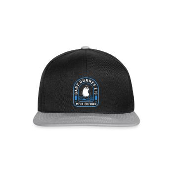 Ganz Dunnes Eis Mein Freund Shirt, Niedliches - Snapback Cap - black/grey - Front