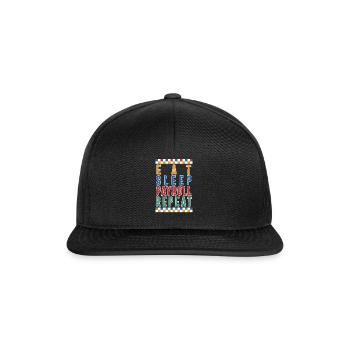 Chemise de la semaine de la paie, Mangez le sommeil Répétez la paie - Casquette snapback - noir/noir - Devant
