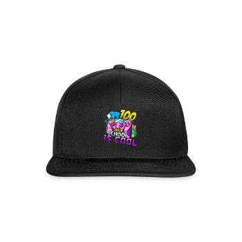 Le jeu du 100e jour des élèves est cool 100 jours d’école - Casquette snapback - noir/noir - Devant