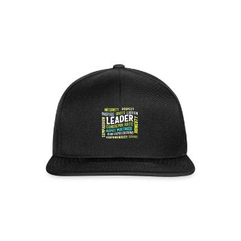 Leadership Shirt, Leader Integrity Unite - Snapback Cap - black/black - Front