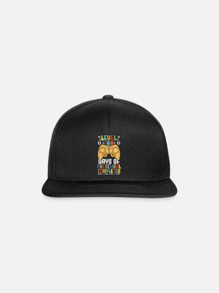 100. Tag abgeschlossen Gamer Vorschultage der Schule - Snapback Cap - Schwarz/Schwarz