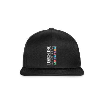 Halloween Lehrer Shirt, Teach The Cutest Little - Snapback Cap - Schwarz/Schwarz - Vorne