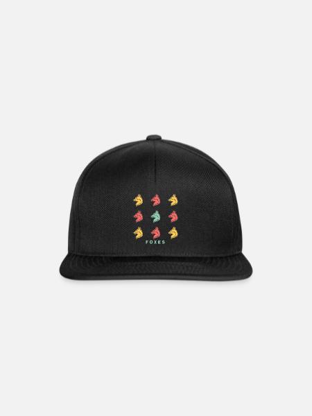 Foxes Fuchs Tier Rotfuchs - Snapback Cap - Schwarz/Schwarz
