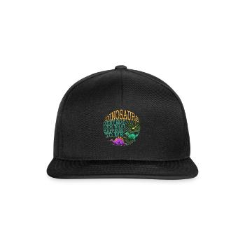 Reading Shirt, Dinosaurs Didn't Read Tee, Funny - Snapback Cap - black/black - Front