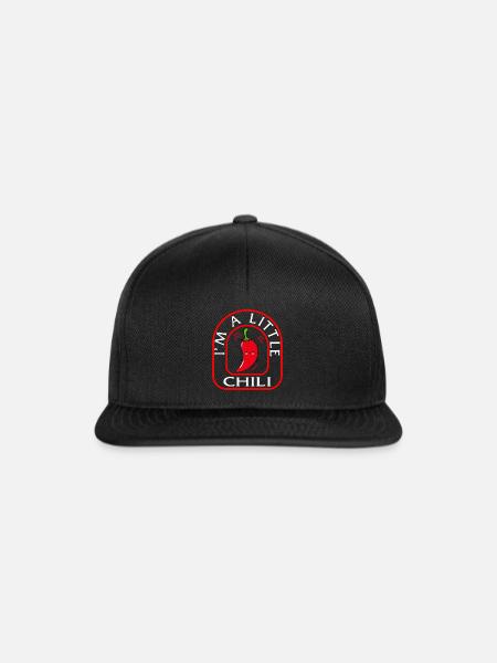 Chili Shirt, I'm A Little Chili Funny Cute Tee, - Snapback Cap - Schwarz/Schwarz