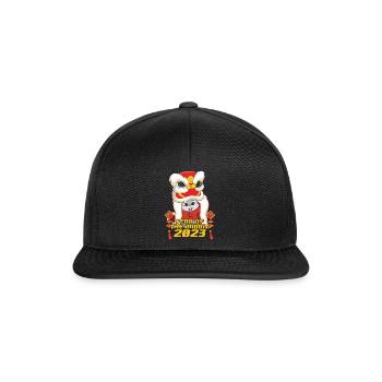 Dragon Rabbit 2023 New Year Happy Chinese New Year - Snapback Cap - Schwarz/Schwarz - Vorne