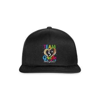 100th Day Team 5th Grade Squad 100 Days Of School - Snapback Cap - black/black - Front