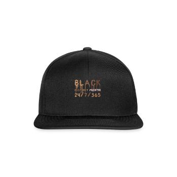 Black History Month Everyday Pride Black History - Snapback Cap - black/black - Front
