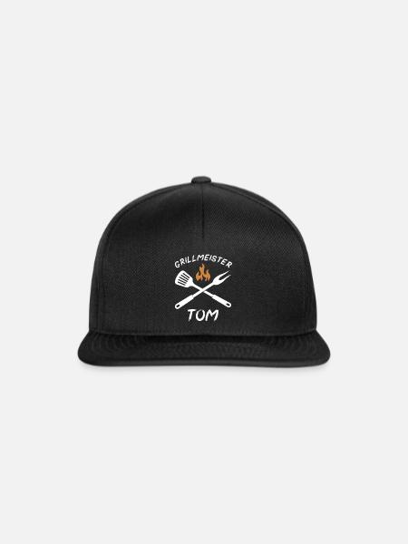 Grillmeister Tom - Snapback Cap - Schwarz/Schwarz