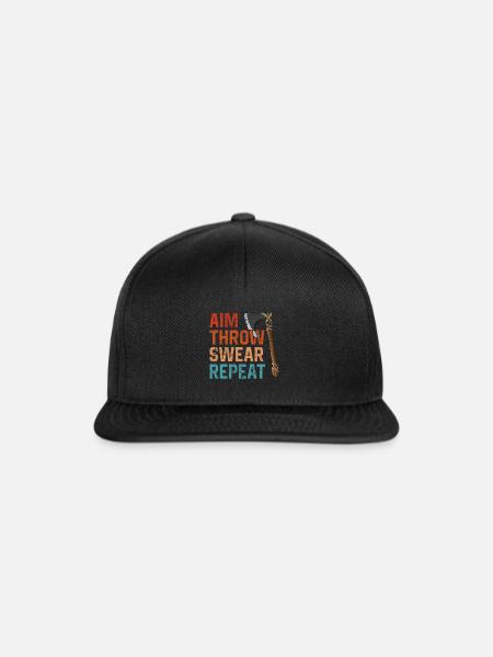 Axt Werfen - Snapback Cap - Schwarz/Schwarz