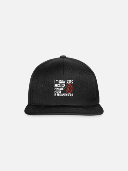 Axt Werfen - Snapback Cap - Schwarz/Schwarz