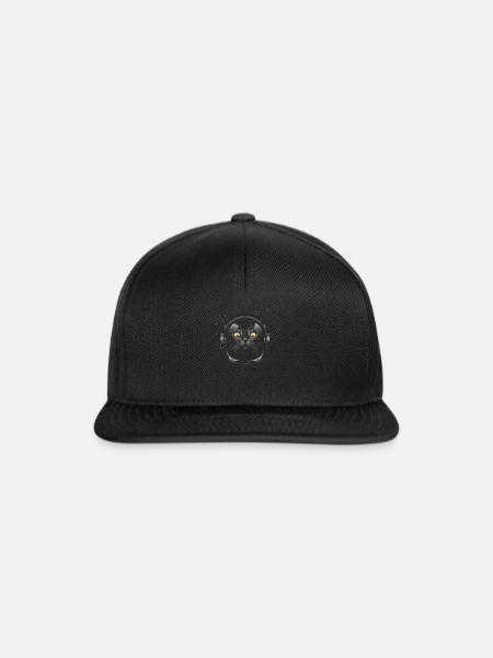Astronautenkatze - Snapback Cap - Schwarz/Schwarz