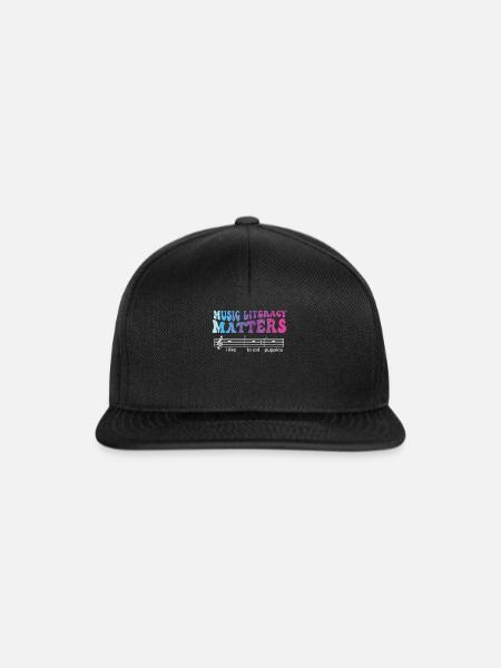 Musikkompetenz ist wichtig, ich esse gerne Welpen - Snapback Cap - Schwarz/Schwarz