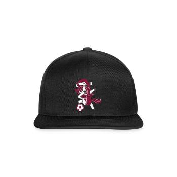 Soccer Girl Dabbing Unicorn Christmas Hat Scarf - Snapback Cap - black/black - Front