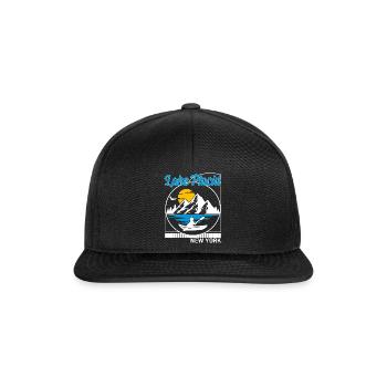 Lake Shirt, Lake Placid New York Kayak Retro Tee, - Snapback Cap - black/black - Front