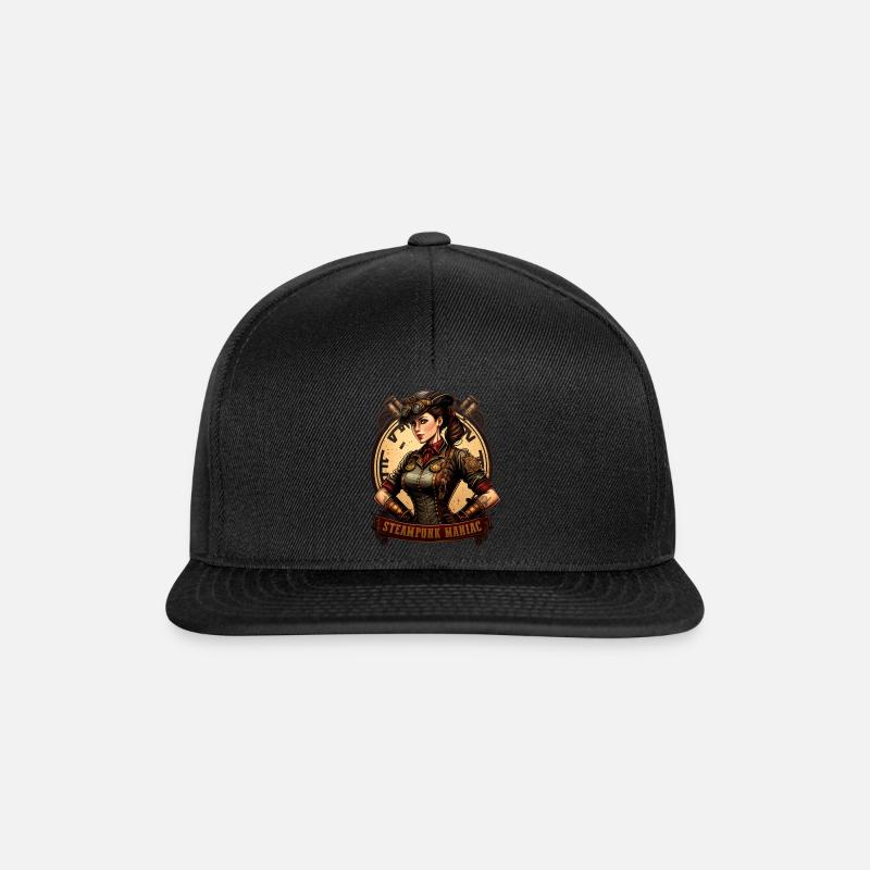 Steampunk Maniac - Snapback Cap - black/black