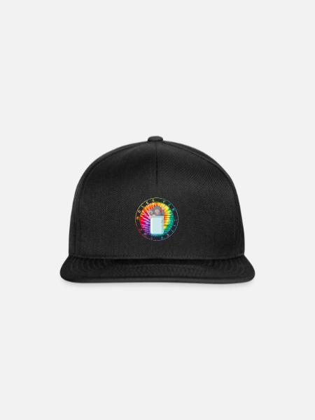Chemisches Wortspiel Element Shirt, zwei Mole pro wenig - Snapback Cap - Schwarz/Schwarz