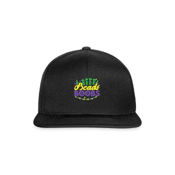 Festival Parade Beer Lover Beads Mardi Gras 2023 - Snapback Cap - Schwarz/Schwarz - Vorne