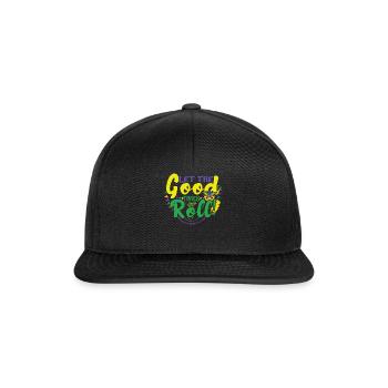 Mask Roll Mardi Festival Parade Beads Mardi Gras - Snapback Cap - Schwarz/Schwarz - Vorne