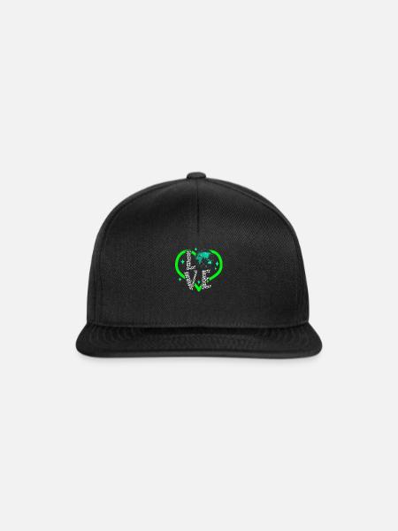 Pilotenshirt, Love Fluglotse Leopard - Snapback Cap - Schwarz/Schwarz