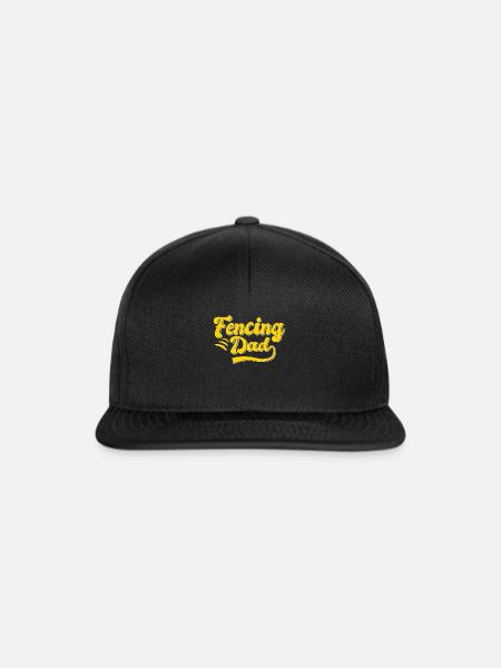 Fechten Papa Geschenk - Snapback Cap - Schwarz/Schwarz