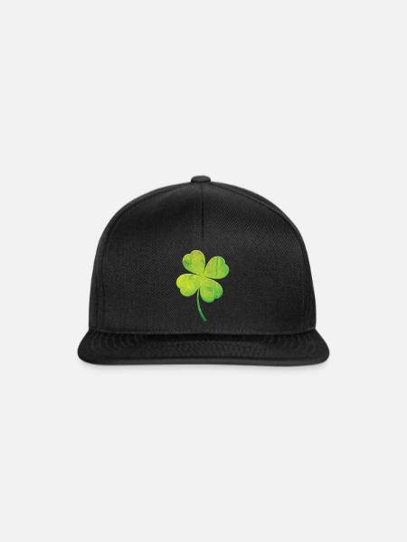 Dye Shamrock Lucky Luck Happy Saint Patrick Day - Snapback Cap - Schwarz/Schwarz
