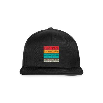 Vintage Dad Steuerdefinition Männer Lustiger Vatertag - Snapback Cap - Schwarz/Schwarz - Vorne