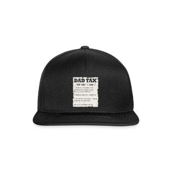 Vintage Dad Steuerdefinition Männer Lustiger Vatertag - Snapback Cap - Schwarz/Schwarz - Vorne