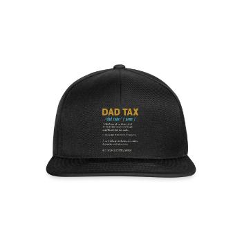 Vintage Dad Steuerdefinition Männer Lustiger Vatertag - Snapback Cap - Schwarz/Schwarz - Vorne