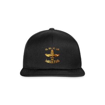 El Dia de Los Muertos Day of the Dead Sugar Skull - Snapback Cap - black/black - Front