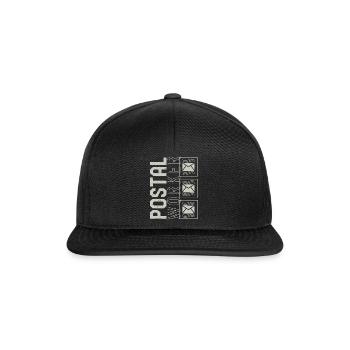Mailman Shirt, Postal Worker Envelop Tee, Funny - Snapback Cap - black/black - Front