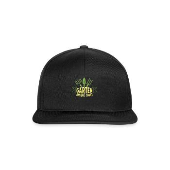 Garten Buddel Shirt - Snapback Cap - Schwarz/Schwarz - Vorne