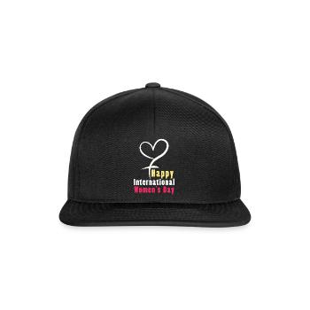 Bonne Journée internationale de la femme 8 mars Féministe - Casquette snapback - noir/noir - Devant