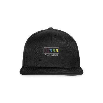 Lustiger Pi Essen Mathe Urlaub Mathematik Humor Pi - Snapback Cap - Schwarz/Schwarz - Vorne