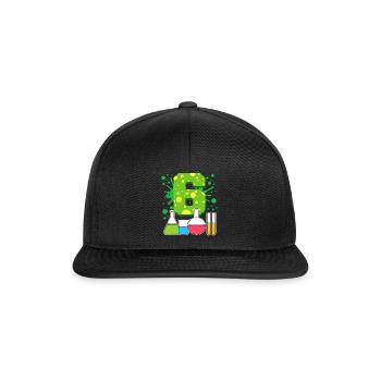 6e anniversaire. 6 ans. Anniversaire du - Casquette snapback - noir/noir - Devant