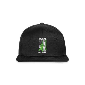 Ich trage Green Kidney Disease Awareness Month - Snapback Cap - Schwarz/Schwarz - Vorne