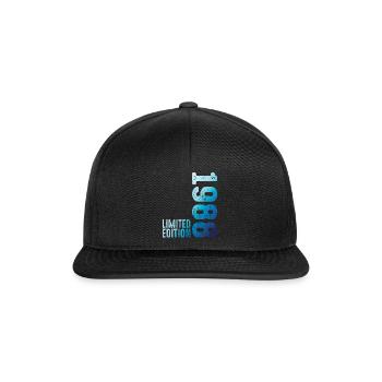 Seit 1988 Jahr 1988 Retro Jahrgang 1988 Geburt - Snapback Cap - Schwarz/Schwarz - Vorne