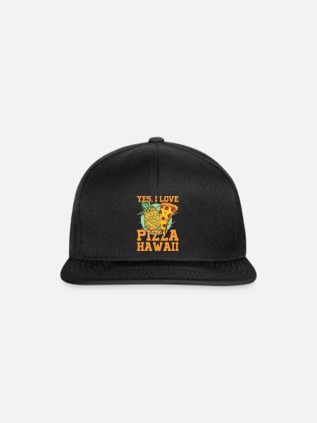 Pizza Bäcker Pizza selber machen - Snapback Cap - Schwarz/Schwarz