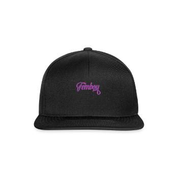 Femboy Cross Dressing - Snapback Cap - black/black - Front