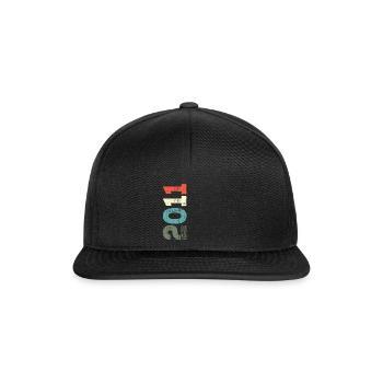 Since 2011 Year 2011 Retro 2011 Vintage 2011 - Snapback Cap - black/black - Front