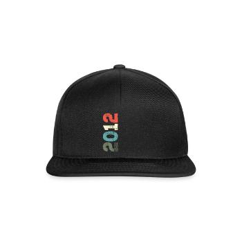 Depuis 2012 Année 2012 Rétro 2012 Millésime 2012 - Casquette snapback - noir/noir - Devant