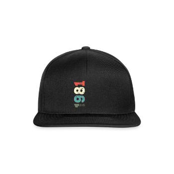 Seit 1981 Jahr 1981 Retro 1981 Jahrgang 1981 - Snapback Cap - Schwarz/Schwarz - Vorne