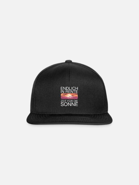 Endlich Rente Spruch - Snapback Cap - Schwarz/Schwarz