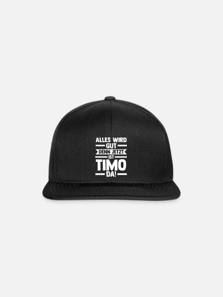 Timo - Snapback Cap - Schwarz/Schwarz