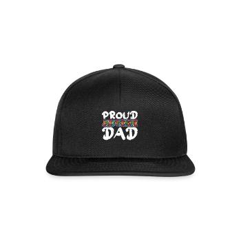 Autism Dad Puzzle Colorful Autism Awareness - Casquette snapback - noir/noir - Devant