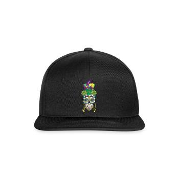 Mardi Gras Party Sugar Bone Muertos Halloween - Snapback Cap - black/black - Front