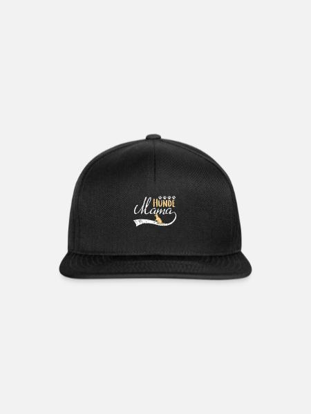 Hunde Mama - Snapback Cap - Schwarz/Schwarz