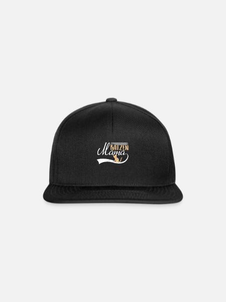 Katzen Mama - Snapback Cap - Schwarz/Schwarz