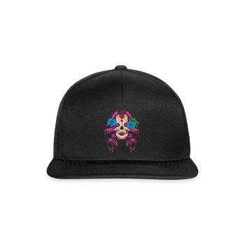 Fleur Dia De Los Muertos Fête des mères 2023 - Casquette snapback - noir/noir - Devant