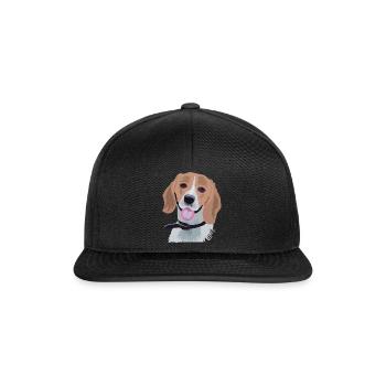Un portrait de chien Beagle - Casquette snapback - noir/noir - Devant